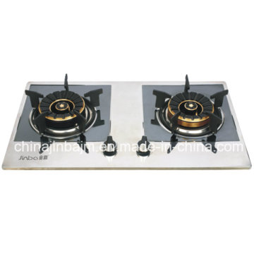 2 Burner Color Coated Stainless Steel Panel Gas Stove